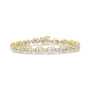 2 Ct. T.W. Diamond Square Link Bracelet in 10K Yellow Gold, photo 1