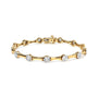 Pulsera de eslabones de estaciones Miracle-Set con diamantes de 1 ct. p.t. en plata de ley bañada en oro amarillo de 10K, foto 1