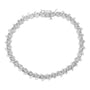 Pulsera tenis de eslabones en S con Miracle Plate redondo y diamantes de 1/10 ct. p.t. en plata de ley, foto 5