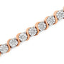1/4 Ct. T.W. Diamond Round Miracle Plate and S Link Tennis Bracelet in Sterling Silver, photo 12