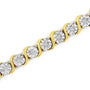 1/4 Ct. T.W. Diamond Round Miracle Plate and S Link Tennis Bracelet in Sterling Silver, photo 13