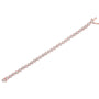 Pulsera tenis de eslabones de rueda de círculo calado con cuentas y diamantes de 1/10 ct. p.t. en plata de ley, foto 13