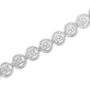 Pulsera tenis de eslabones de rueda de círculo calado con cuentas y diamantes de 1/10 ct. p.t. en plata de ley, foto 14