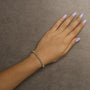 Pulsera tenis de eslabones de rueda de círculo calado con cuentas y diamantes de 1/10 ct. p.t. en plata de ley, foto 9