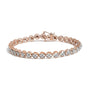1/4 Ct. T.W. Diamond Open Circle Wheel Link Tennis Bracelet in Sterling Silver, photo 3
