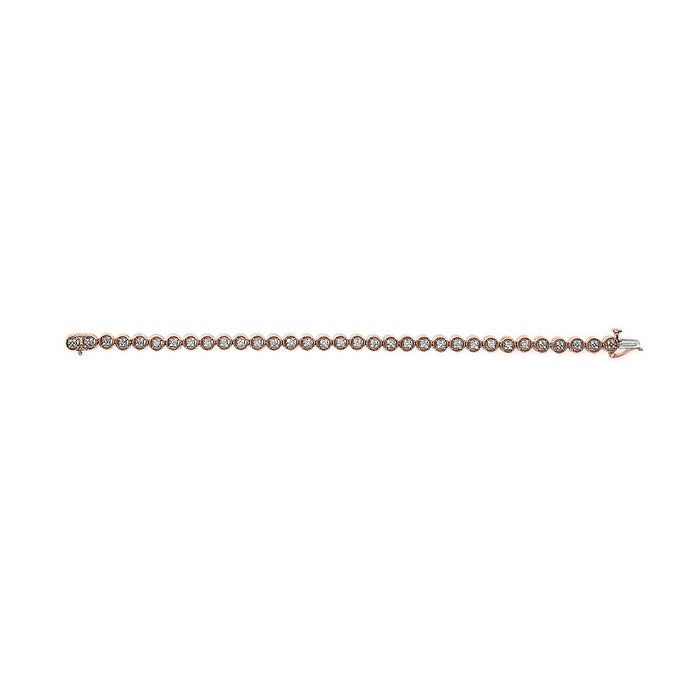 1/4 Ct. T.W. Diamond Open Circle Wheel Link Tennis Bracelet in Sterling Silver, photo 12