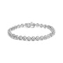 1/4 Ct. T.W. Diamond Open Circle Wheel Link Tennis Bracelet in Sterling Silver, photo 1