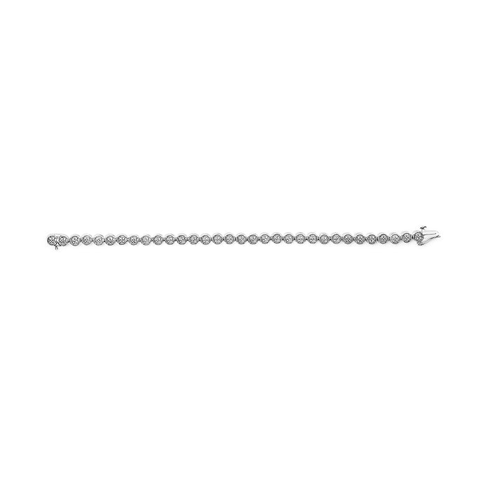 1/4 Ct. T.W. Diamond Open Circle Wheel Link Tennis Bracelet in Sterling Silver, photo 10
