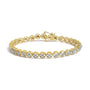 1/4 Ct. T.W. Diamond Open Circle Wheel Link Tennis Bracelet in Sterling Silver, photo 2