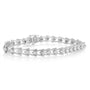 0.5 Ct. T.W. Diamond Wave-Style Link Bracelet in Sterling Silver, photo 4