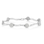 Pulsera tenis Miracle-Set de racimo, estaciones y barra trenzada con diamantes de 1/4 ct. p.t. en plata de ley, foto 1