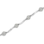 Pulsera tenis Miracle-Set de racimo, estaciones y barra trenzada con diamantes de 1/4 ct. p.t. en plata de ley, foto 4