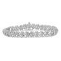 Pulsera de eslabones X con diamantes talla rosa de 1 ct. p.t. en plata de ley, color I-J, claridad I2-I3, foto 1