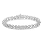Pulsera de eslabones X con diamantes talla rosa de 1 ct. p.t. en plata de ley, color I-J, claridad I2-I3, foto 2