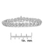 Pulsera de eslabones X con diamantes talla rosa de 1 ct. p.t. en plata de ley, color I-J, claridad I2-I3, foto 6