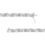 Pulsera tenis de eslabones en X Miracle-Set con diamantes talla brillante y baguette de 1 ct. p.t. en plata de ley, foto 4