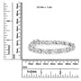 Pulsera tenis de eslabones en X Miracle-Set con diamantes talla brillante y baguette de 1 ct. p.t. en plata de ley, foto 7