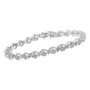 1 Ct. T.W. Diamond Cluster Link Bracelet in Sterling Silver, photo 4