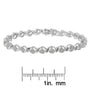 1 Ct. T.W. Diamond Cluster Link Bracelet in Sterling Silver, photo 7
