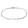 Pulsera tenis de eslabones en forma de almendra con diamantes talla rosa de 1/2 ct. p.t. en plata de ley, color I-J, claridad I3, 7 pulg., foto 1