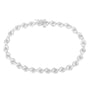 Pulsera tenis de eslabones en forma de almendra con diamantes talla rosa de 1/2 ct. p.t. en plata de ley, color I-J, claridad I3, 7 pulg., foto 2