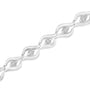 Pulsera tenis de eslabones en forma de almendra con diamantes talla rosa de 1/2 ct. p.t. en plata de ley, color I-J, claridad I3, 7 pulg., foto 3