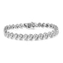 Pulsera de eslabones en S con diamantes talla redonda de 2 ct. p.t. en plata de ley, foto 1