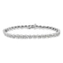 Pulsera de eslabones en espiral de bisel Miracle-Set con diamantes de 1 ct. p.t. en plata de ley, foto 1