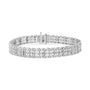 Pulsera de eslabones de corazón de varias hileras con diamantes de 1 ct. p.t. en plata de ley, foto 1