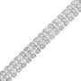 Pulsera de eslabones de corazón de varias hileras con diamantes de 1 ct. p.t. en plata de ley, foto 4