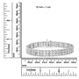 Pulsera de eslabones de corazón de varias hileras con diamantes de 1 ct. p.t. en plata de ley, foto 6