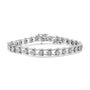 1/2 Ct. T.W. Diamond Miracle-Set Double Swoosh Milgrain Style Tennis Bracelet in Sterling Silver, photo 1