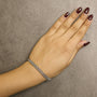 1/2 Ct. T.W. Diamond Miracle-Set Double Swoosh Milgrain Style Tennis Bracelet in Sterling Silver, photo 3