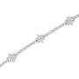 1 Ct. T.W. Miracle-Set Diamond Floral Station Tennis Bracelet in Sterling Silver, photo 4