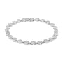 Pulsera de eslabones con diamantes redondos de 2 ct. p.t. en plata de ley, foto 2