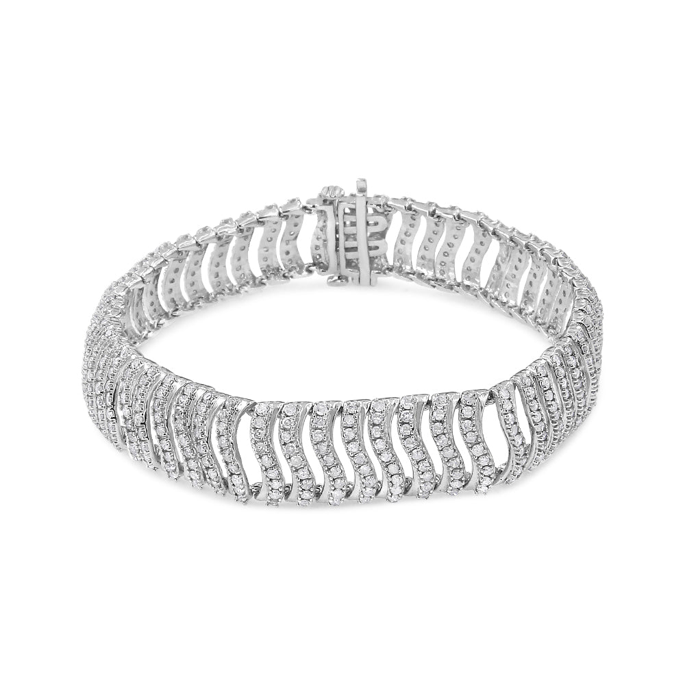 5 Ct. T.W. Round-Cut Diamond S Link Bracelet in Sterling Silver, photo 1