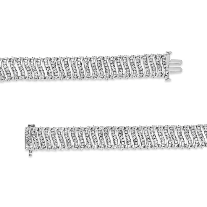 5 Ct. T.W. Round-Cut Diamond S Link Bracelet in Sterling Silver, photo 6