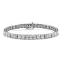 Pulsera de eslabones de caja de garras con 4 diamantes redondos de 2 ct. p.t. en plata de ley, foto 1
