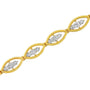 Pulsera de eslabones de garras con diamantes redondos de 1 ct. p.t. en plata de ley bañada en oro amarillo de 10K, color J-K, claridad I1-I2, 7.25 pulg., foto 4