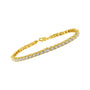 Pulsera de eslabones de garras con diamantes talla pera de 1 ct. p.t. en plata de ley bañada en oro amarillo de 10K, foto 4