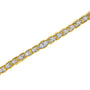 Pulsera de eslabones de garras con diamantes talla pera de 1 ct. p.t. en plata de ley bañada en oro amarillo de 10K, foto 5