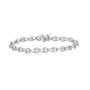 Pulsera de eslabones de pera y de bisel Miracle-Set con diamantes de 1/10 ct. p.t. en plata de ley, foto 1