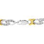 Pulsera de eslabones de infinito y X con diamantes de 1/4 ct. p.t. en plata de ley bañada en oro amarillo de 10K, foto 6