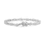 Pulsera de eslabones alternados de marquesa y estrella radiante con diamantes de 1/2 ct. p.t. en plata de ley, foto 2