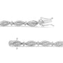 Pulsera de eslabones alternados de marquesa y estrella radiante con diamantes de 1/2 ct. p.t. en plata de ley, foto 4