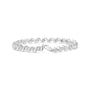 Pulsera de eslabones en S con halo y diamantes redondos de 1/2 ct. p.t. en plata de ley, foto 2