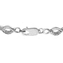 Prong-Set Diamond Accent Curved Spiral Link Bracelet in Sterling Silver, photo 6