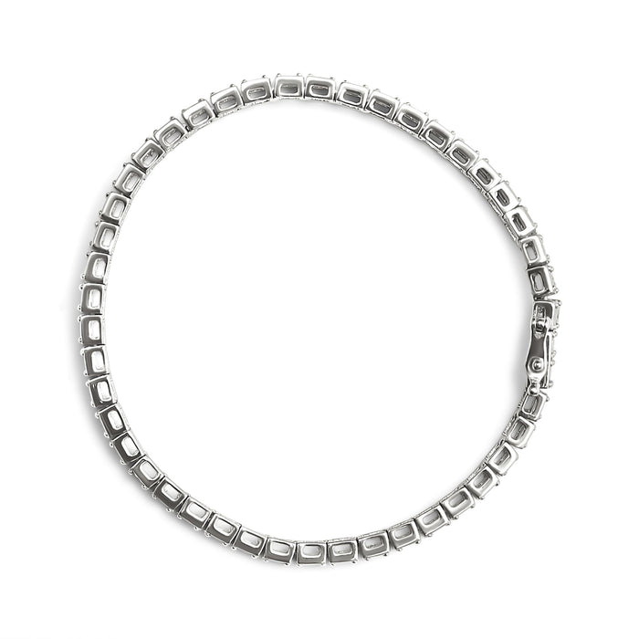 Pulsera de eslabones con diamantes de 1/10 ct. p.t. en plata de ley, foto 4