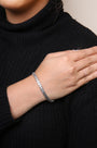 Pulsera de eslabones con diamantes de 1/10 ct. p.t. en plata de ley, foto 3
