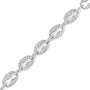Pulsera de eslabones con diamantes redondos de 1 1/2 ct. p.t. en oro blanco de 14K, foto 5